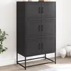 Image de vidaXL Buffet noir 68,5x38,5x123,5 cm acier