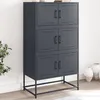 Image de vidaXL Buffet anthracite 68,5x38,5x123,5 cm acier