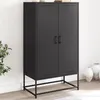 Image de vidaXL Buffet haut noir 68,5x38,5x123,5 cm acier846494