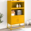 Image de vidaXL Buffet haut blanc 68,5x38,5x107 cm acier