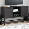 Image de vidaXL Meuble TV noir 100,5x39x60,5 cm acier846512