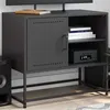 Image de vidaXL Meuble TV noir 68x39x60,5 cm acier846518