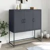 Image de vidaXL Buffet haut anthracite 100,5x39x107 cm acier846538