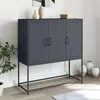 Image de vidaXL Buffet haut anthracite 100,5x39x107 cm acier