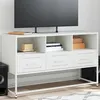 Image de vidaXL Meuble TV blanc 100,5x39x60,5 cm acier846547