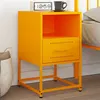 Image de vidaXL Table de chevet jaune moutarde 36x39x60,5 cm acier846560
