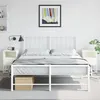Image de vidaXL Tables de chevet 2 pcs blanc 36x39x60,5 cm acier846565