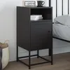 Image de vidaXL Table de chevet noir 36x39x78 cm acier