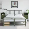 Image de vidaXL Tables de chevet 2 pcs vert olive 36x39x78 cm acier