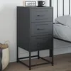 Image de vidaXL Table de chevet anthracite 36x39x78 cm acier