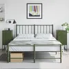 Image de vidaXL Tables de chevet 2 pcs vert olive 36x39x78 cm acier846587