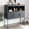 Image de vidaXL Buffet anthracite 100,5x39x107 cm acier846592