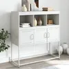 Image de vidaXL Buffet blanc 100,5x39x107 cm acier