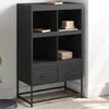 Image de vidaXL Buffet haut noir 68x39x111,5 cm acier846602