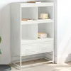 Image de vidaXL Buffet haut blanc 68x39x111,5 cm acier846607