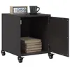 Image de vidaXL Tables de chevet 2 pcs noir 36x39x43,5 cm acier846615