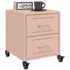 Image de vidaXL Tables de chevet 2 pcs rose 36x39x43,5 cm acier846629