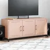 Image de vidaXL Meuble TV rose 100,5x39x43,5 cm acier846645