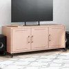 Image de vidaXL Meuble TV rose 100,5x39x43,5 cm acier laminÃ© Ã  froid