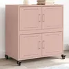 Image de vidaXL Buffet rose 68x39x72 cm acier846651