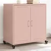 Image de vidaXL Buffet rose 68,5x39x72 cm acier846657