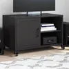 Image de vidaXL Meuble TV noir 68x39x43,5 cm acier846668