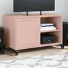Image de vidaXL Meuble TV rose 68x39x43,5 cm acier