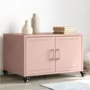 Image de vidaXL Table basse rose 68x50x43,5 cm acier846687