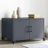 Image de vidaXL Table basse anthracite 68x50x43,5 cm acier846688