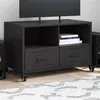 Image de vidaXL Meuble TV noir 68x39x43,5 cm acier846698