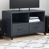 Image de vidaXL Meuble TV anthracite 68x39x43,5 cm acier846700