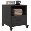 Image de vidaXL Tables de chevet 2 pcs noir 36x39x43,5 cm acier846705
