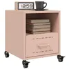 Image de vidaXL Tables de chevet 2 pcs rose 36x39x43,5 cm acier846707