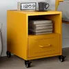Image de vidaXL Table de chevet jaune moutarde 36x39x43,5 cm acier846710