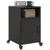 Image de vidaXL Tables de chevet 2 pcs noir 36x39x59 cm acier