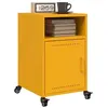 Image de vidaXL Tables de chevet 2 pcs jaune moutarde 36x39x59 cm acier846723