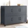 Image de vidaXL Buffet anthracite 100,5x39x72 cm acier laminÃ© Ã  froid