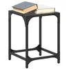 Image de vidaXL Tables basses avec dessus en verre noir 2 pcs 30x30x40 cm acier845953