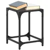 Image de vidaXL Tables basses avec dessus en verre noir 2 pcs 30x30x40 cm acier