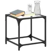 Image de vidaXL Table basse avec dessus en verre transparent 40x40x40 cm acier845958