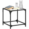 Image de vidaXL Tables basses avec dessus en verre transparent 2 pcs acier