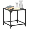Image de vidaXL Tables basses avec dessus en verre noir 2 pcs 40x40x40 cm acier845961
