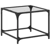 Image de vidaXL Table basse avec dessus en verre transparent 50x50x40 cm acier845966