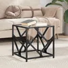Image de vidaXL Table basse avec dessus en verre transparent 40x40x41 cm acier