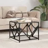 Image de vidaXL Table basse avec dessus en verre transparent 50x50x41 cm acier845992