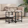 Image de vidaXL Tables basses avec dessus en verre transparent 2 pcs acier845999