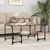 Image de vidaXL Table basse avec dessus en verre transparent 98,5x50x45cm acier846014