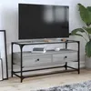 Image de vidaXL Meuble TV avec dessus en verre sonoma gris bois d'ingénierie846067