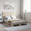 Image de vidaXL Cadre de lit avec tête de lit 140x200 cm bois de pin massif