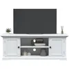 Image de vidaXL vidaXL Meuble TV blanc 110x30x41 cm bois d'ingénierie